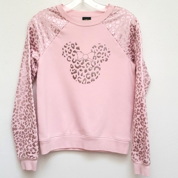 Minnie Mouse Leopard Pattern Sweatshirt Size XL - Picture 2 of 11